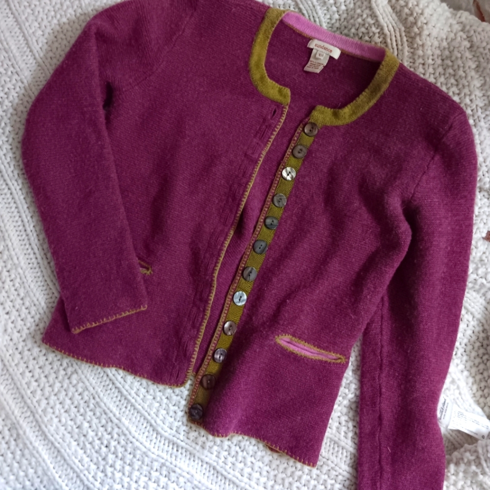 Sundance wool button up cardigan